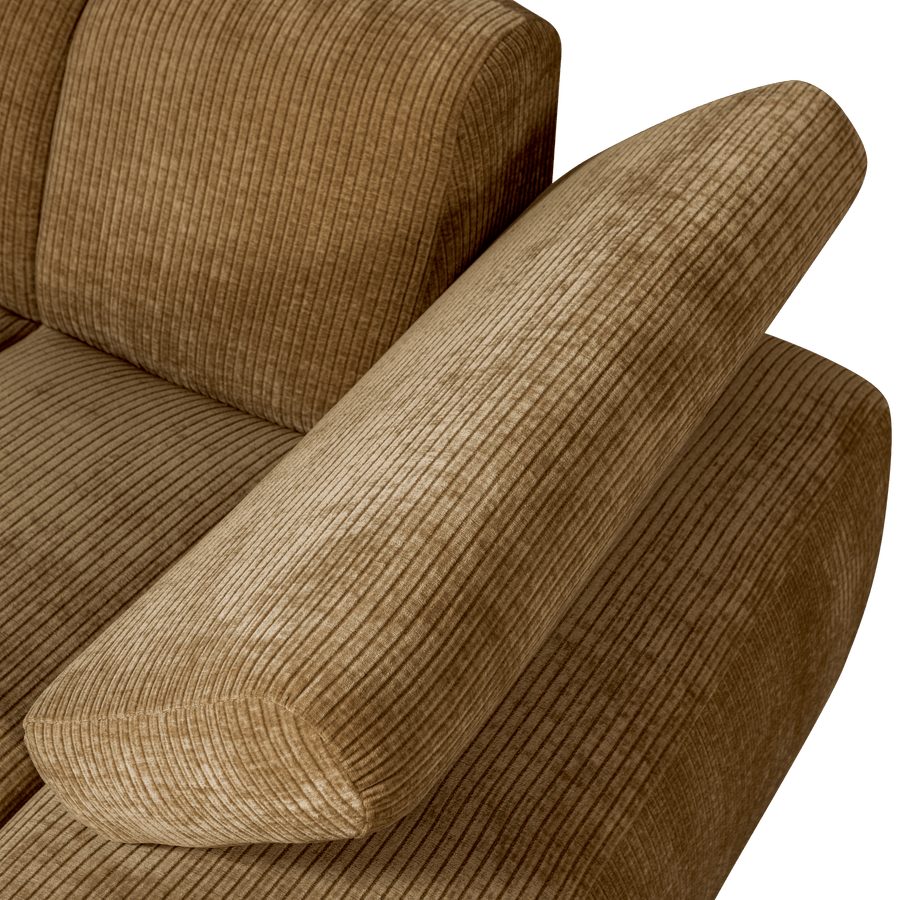 MOJO CHAISE LONGUE ELEMENT RECHTS RIBSTOF HONINGGEEL