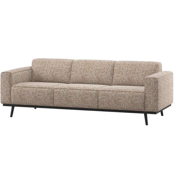 STATEMENT 3-ZITS BANK 230 CM LICHTBRUIN MELANGE