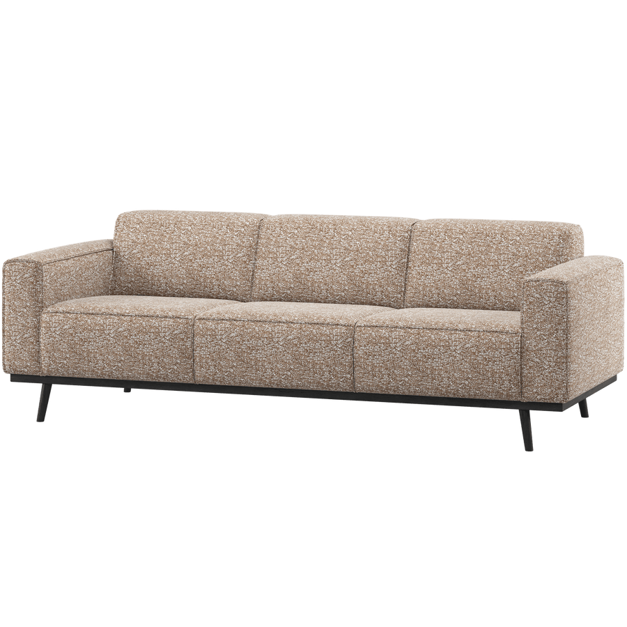 STATEMENT 3-ZITS BANK 230 CM LICHTBRUIN MELANGE
