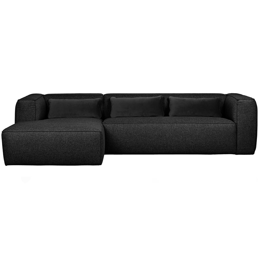 BEAN HOEKBANK LINKS INCL. Kussen DONKERGRIJS MELANGE