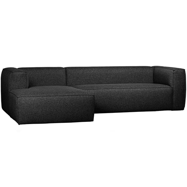 BEAN HOEKBANK LINKS INCL. Kussen DONKERGRIJS MELANGE