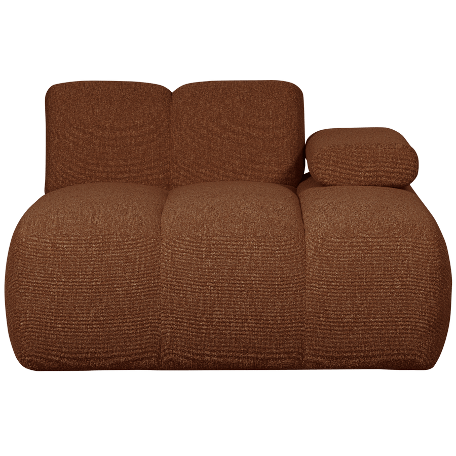MOJO CHAISE LONGUE ELEMENT RECHTS BOUCLE ROESTBRUIN MELANGE