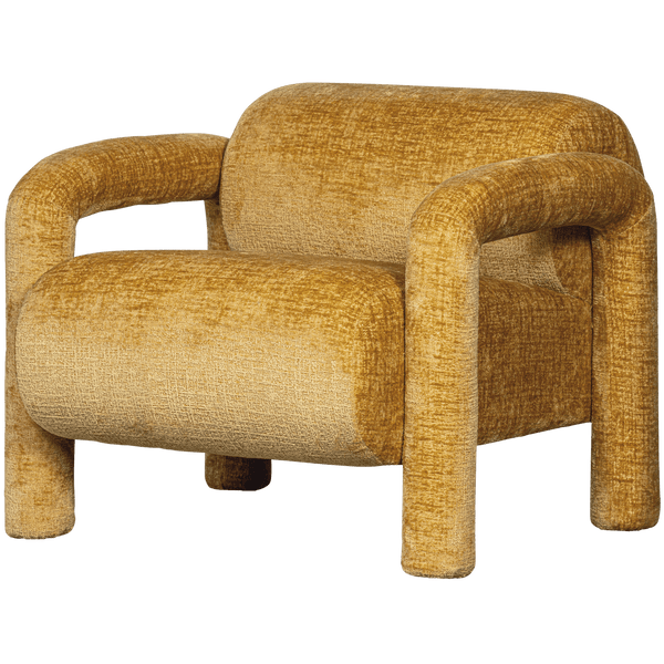 LENNY FAUTEUIL IN GROVE TEXTUUR GOUD/GEEL