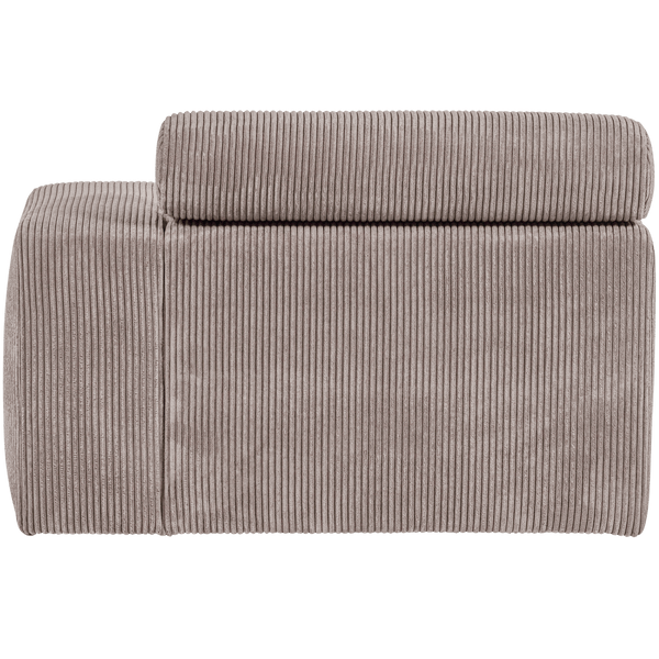 NOVI CHAISE LONGUE ELEMENT ARM RECHTS RIBSTOF ZAND