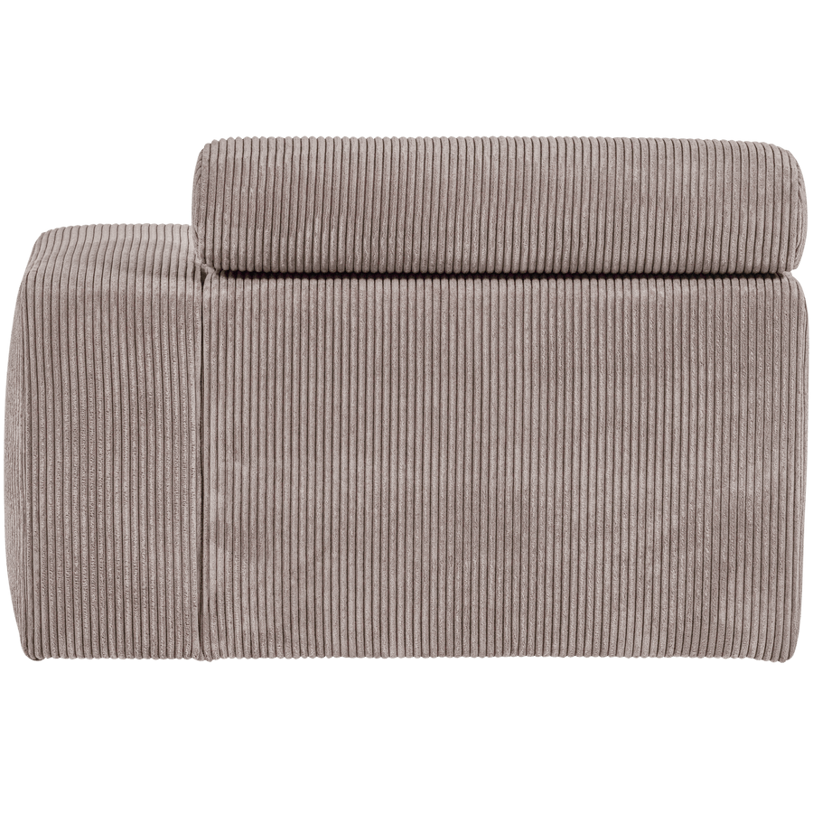 NOVI CHAISE LONGUE ELEMENT ARM RECHTS RIBSTOF ZAND