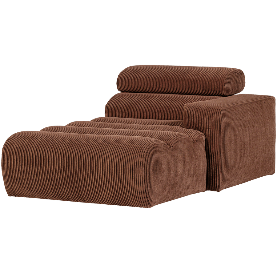 NOVI CHAISE LONGUE ELEMENT ARM RECHTS RIBSTOF TERRA
