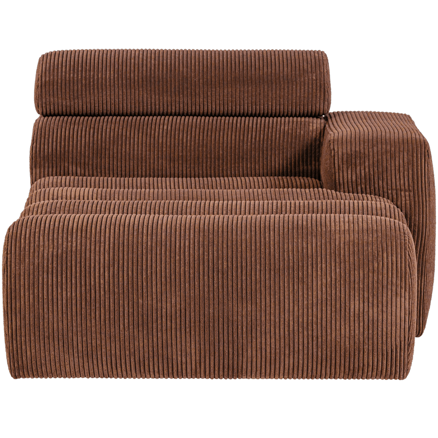 NOVI CHAISE LONGUE ELEMENT ARM RECHTS RIBSTOF TERRA