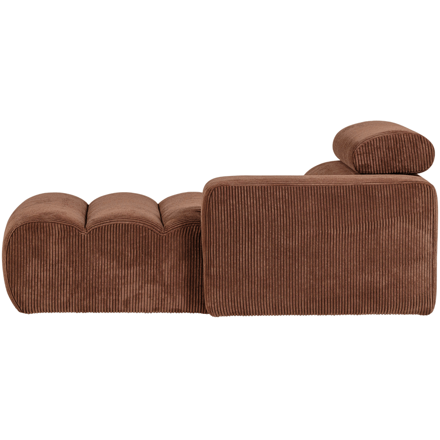 NOVI CHAISE LONGUE ELEMENT ARM RECHTS RIBSTOF TERRA