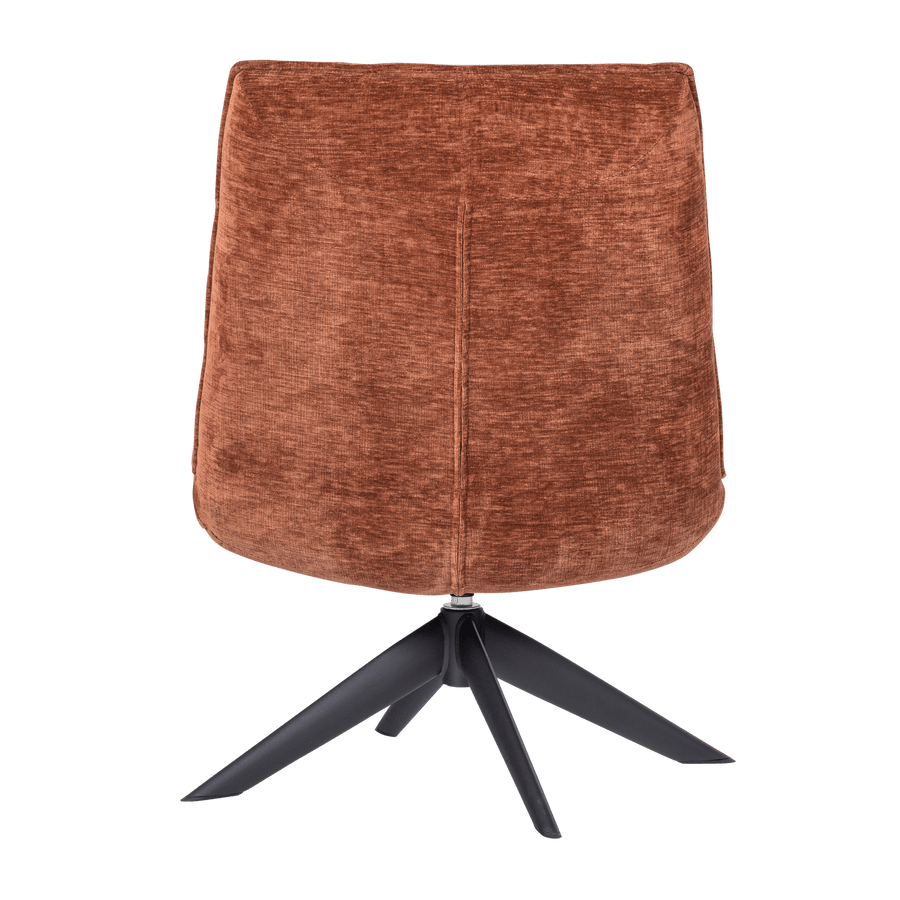 JOUKE DRAAIFAUTEUIL CHENILLE STRUCTUUR ROESTBRUIN [fsc]