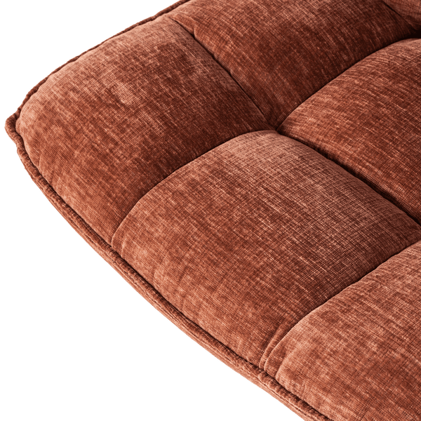 JOUKE DRAAIFAUTEUIL CHENILLE STRUCTUUR ROESTBRUIN [fsc]
