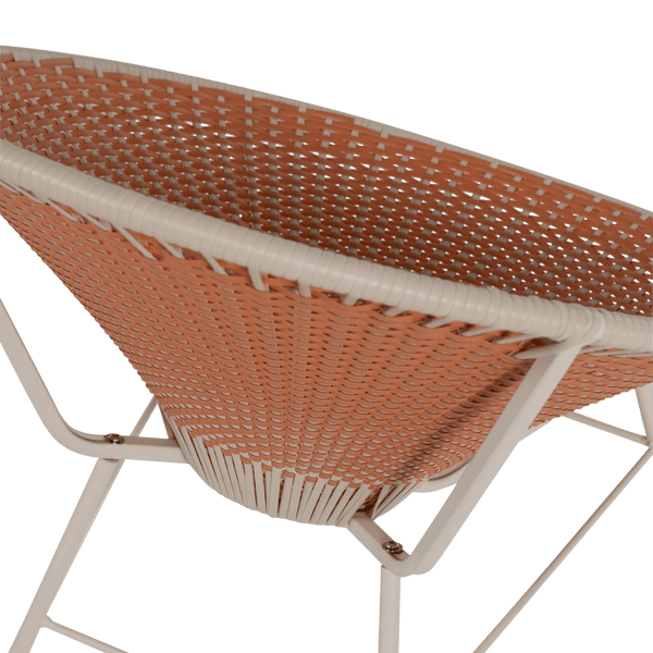 KAZOUN TUIN LOUNGESTOEL WICKER ORANJE
