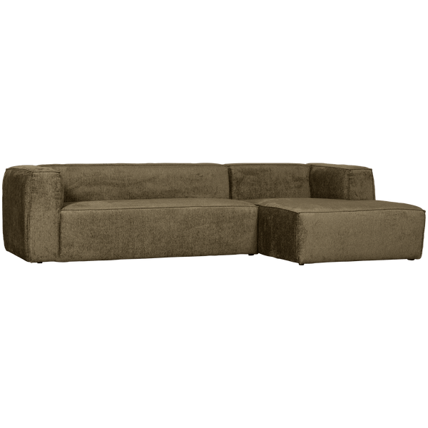 BEAN HOEKBANK RECHTS STRUCTURE VELVET MOSS