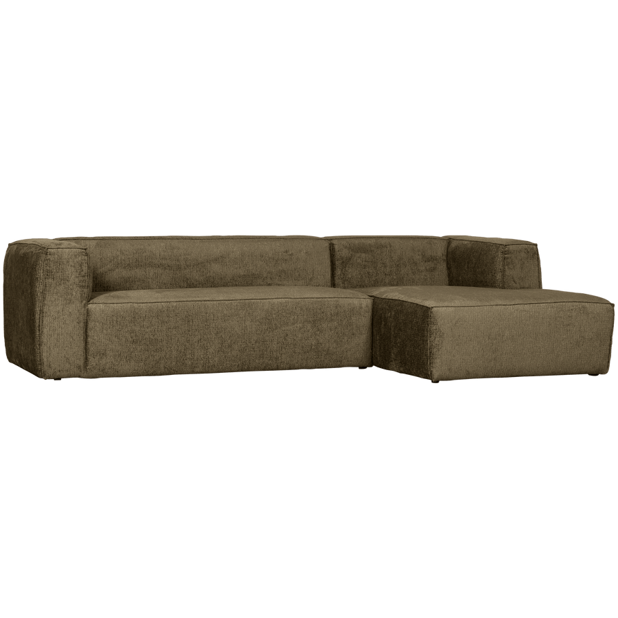 BEAN HOEKBANK RECHTS STRUCTURE VELVET MOSS