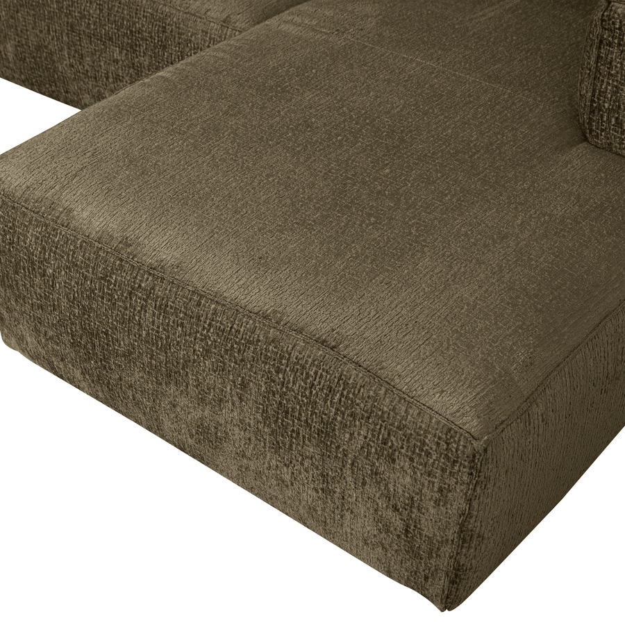 BEAN HOEKBANK RECHTS STRUCTURE VELVET MOSS