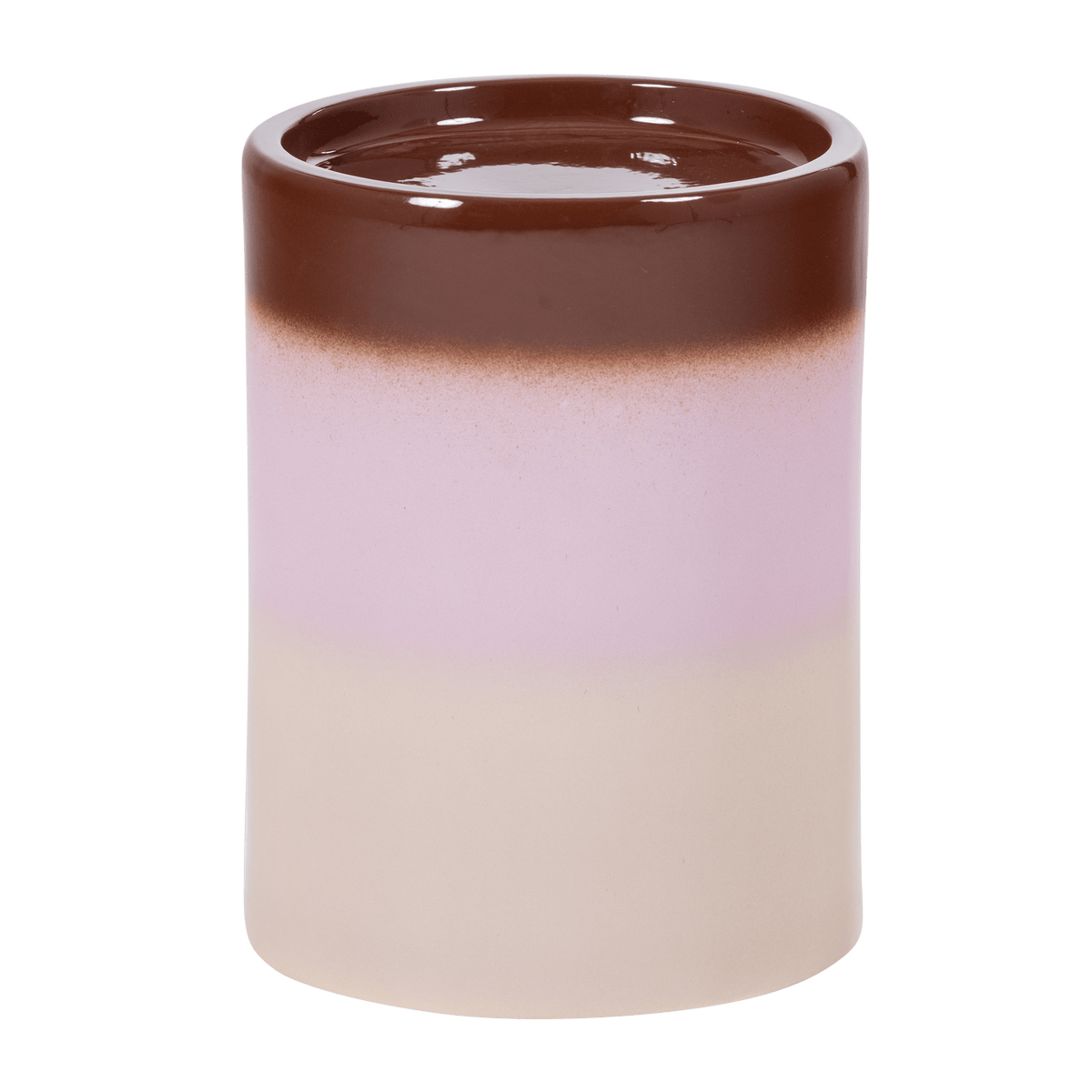 OLLO DECORATIEVE BIJZETTAFEL O35x44 CM KERAMIEK ROZE/BRUIN