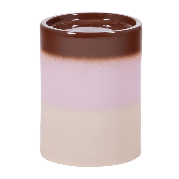 OLLO DECORATIEVE BIJZETTAFEL O35x44 CM KERAMIEK ROZE/BRUIN