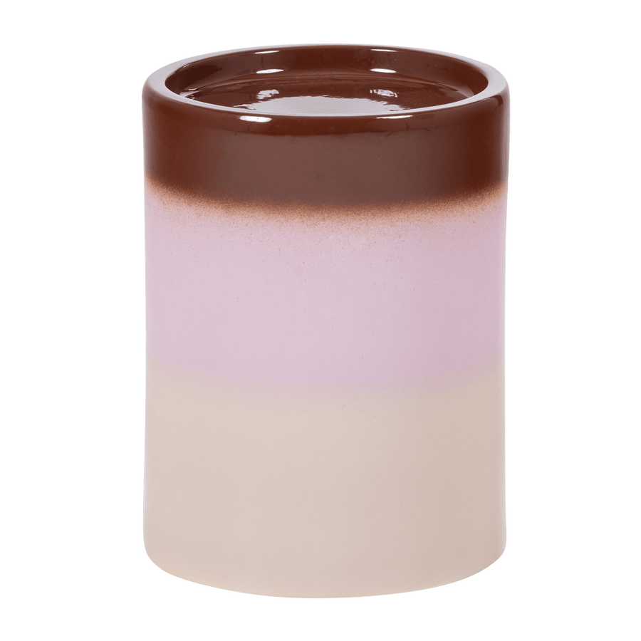 OLLO DECORATIEVE BIJZETTAFEL O35x44 CM KERAMIEK ROZE/BRUIN