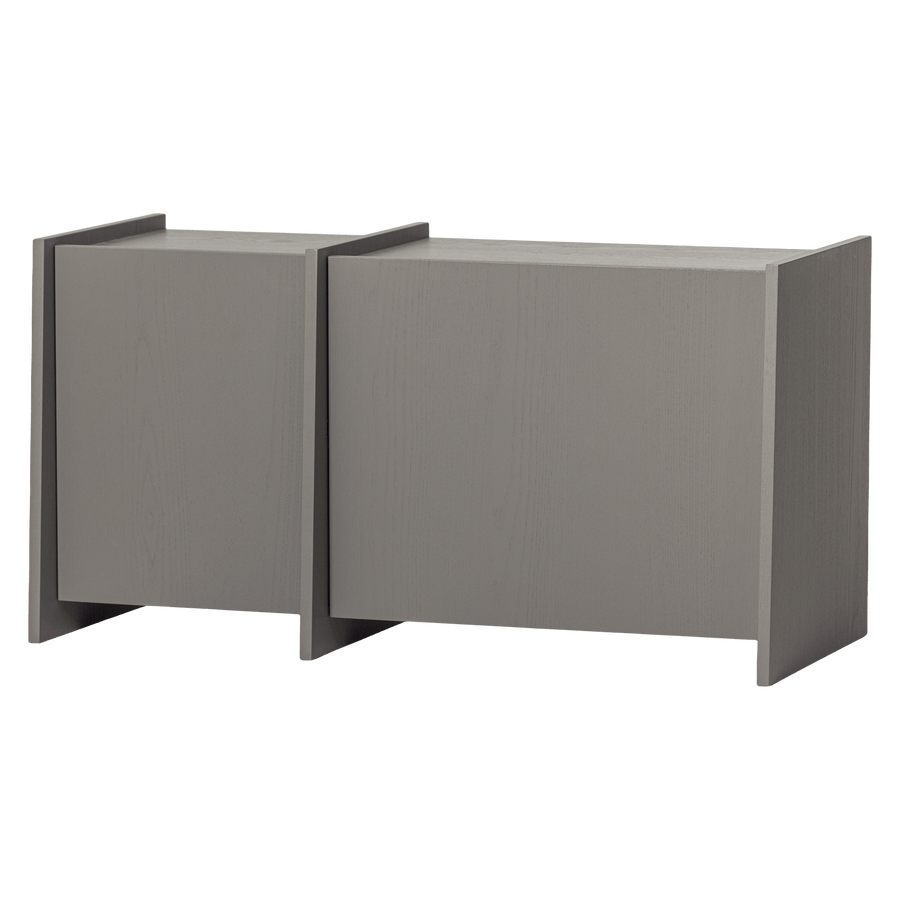 BROCK TV MEUBEL 102 CM ESSEN FINEER WARMGRIJS [fsc]