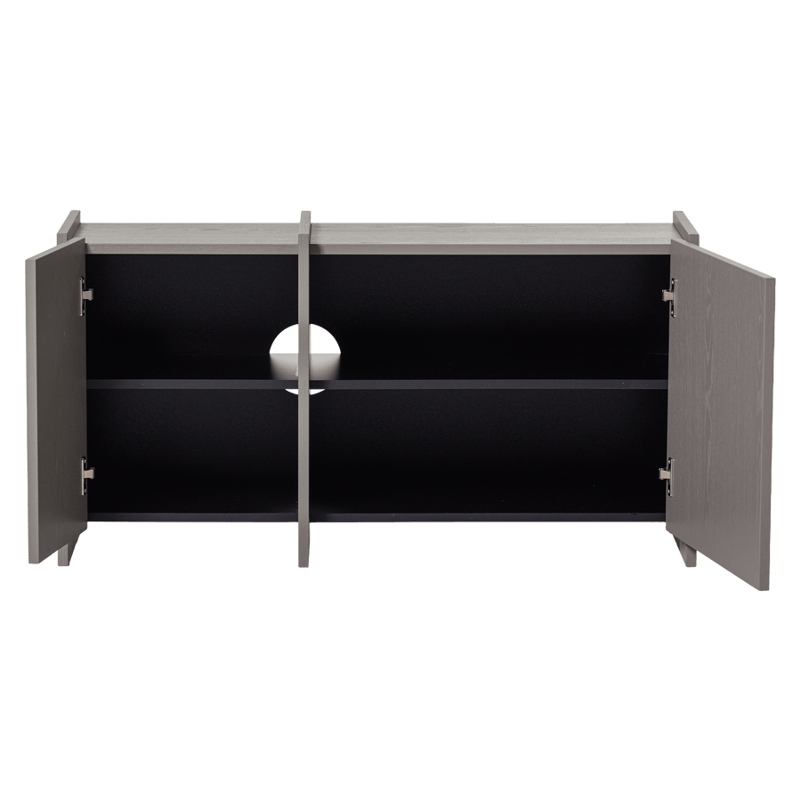 BROCK TV MEUBEL 102 CM ESSEN FINEER WARMGRIJS [fsc]