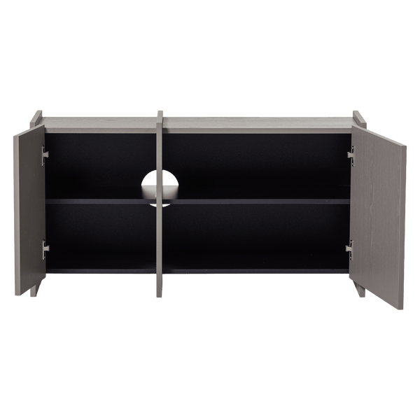 BROCK TV MEUBEL 102 CM ESSEN FINEER WARMGRIJS [fsc]