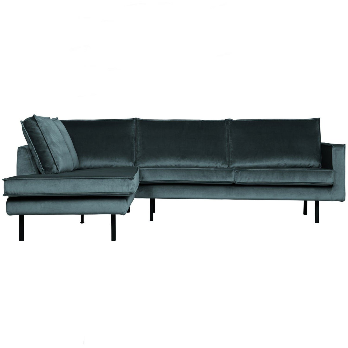 RODEO HOEKBANK LINKS VELVET GROENBLAUW