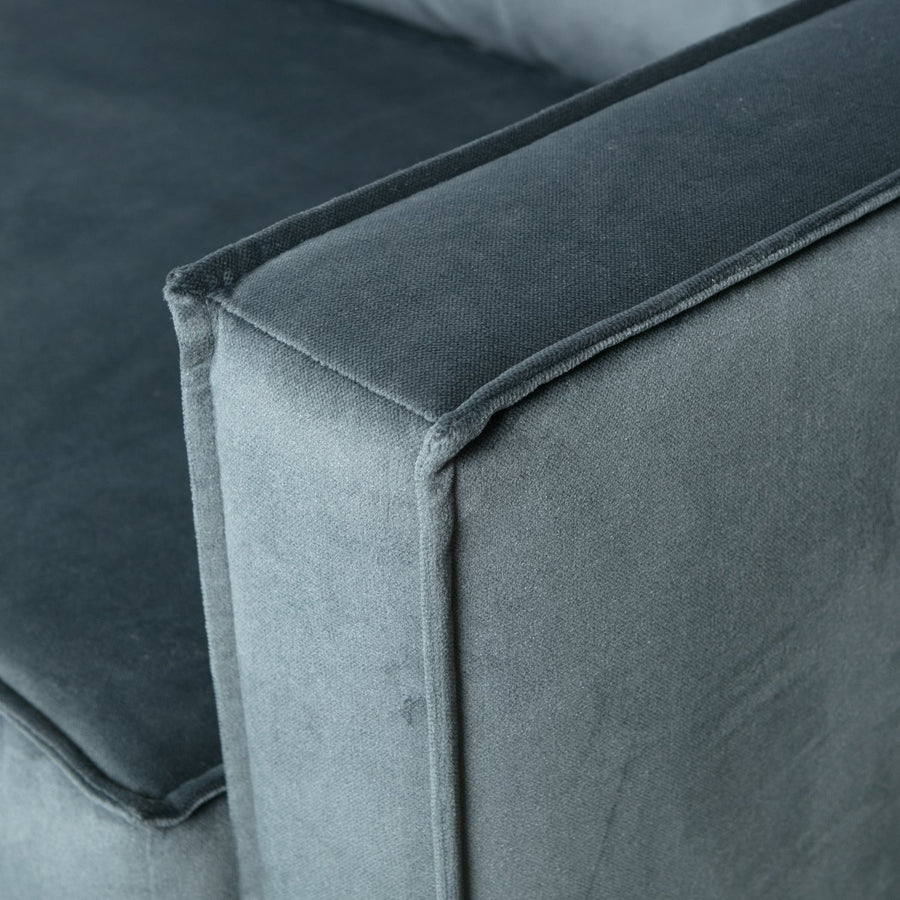 RODEO HOEKBANK LINKS VELVET GROENBLAUW