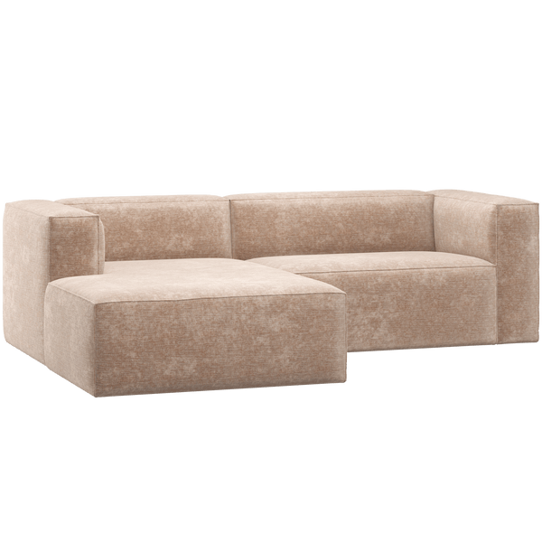 BEAN CHAISE LONGUE BANK LINKS CHENILLE VELVET NATUREL