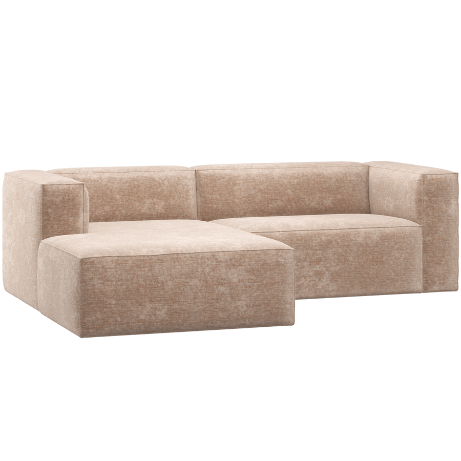BEAN CHAISE LONGUE BANK LINKS CHENILLE VELVET NATUREL