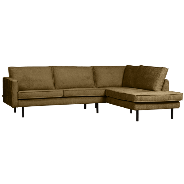 RODEO HOEKBANK RECHTS STRUCTURE VELVET BRASS