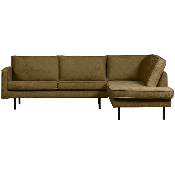 RODEO HOEKBANK RECHTS STRUCTURE VELVET BRASS