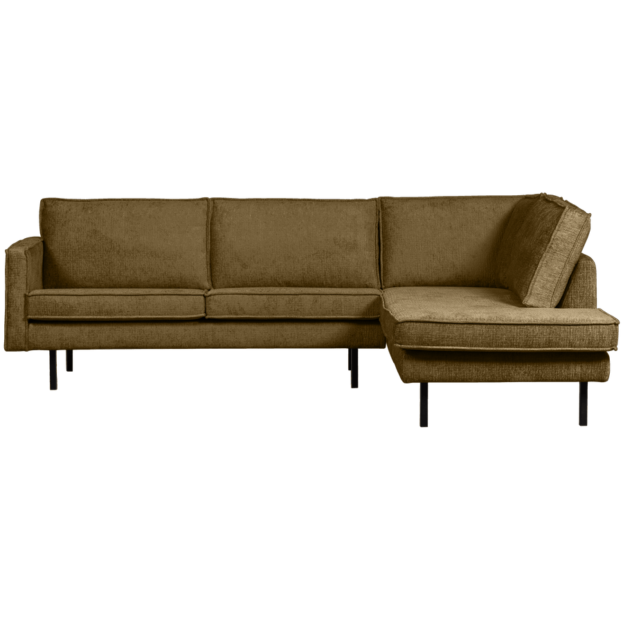 RODEO HOEKBANK RECHTS STRUCTURE VELVET BRASS