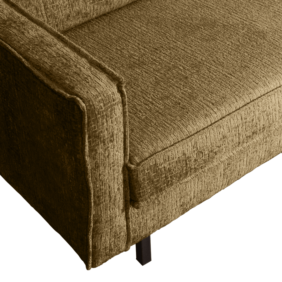 RODEO HOEKBANK RECHTS STRUCTURE VELVET BRASS