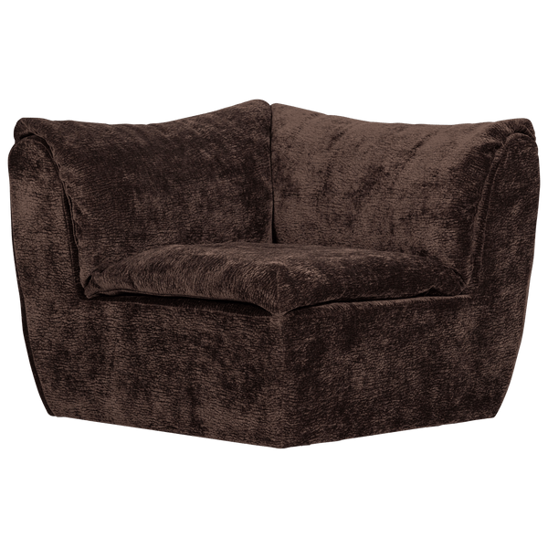 BAGGY HOEKELEMENT 3D CHENILLE DONKERBRUIN