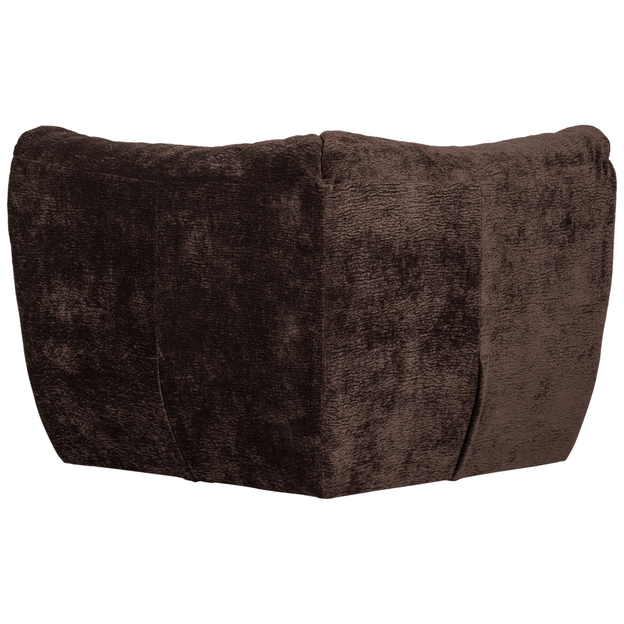 BAGGY HOEKELEMENT 3D CHENILLE DONKERBRUIN