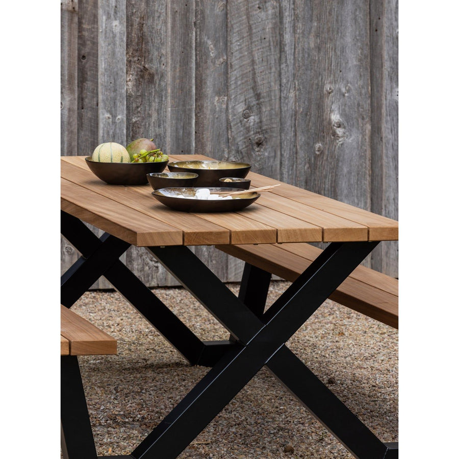 TABLO TUIN PICKNICKTAFEL AYOUS ZWART X-POOT METAAL [fsc]