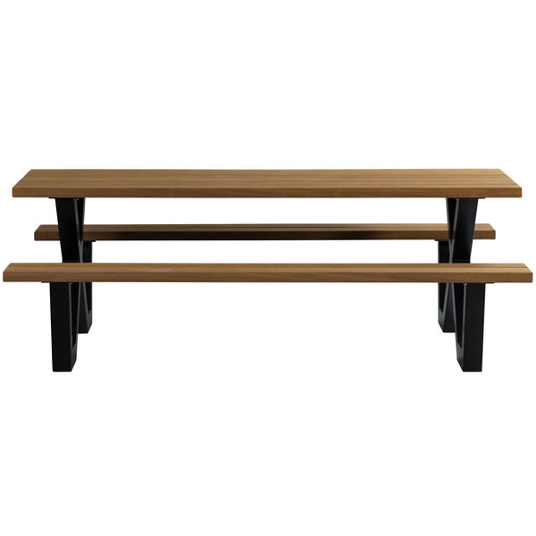 TABLO TUIN PICKNICKTAFEL AYOUS ZWART X-POOT METAAL [fsc]
