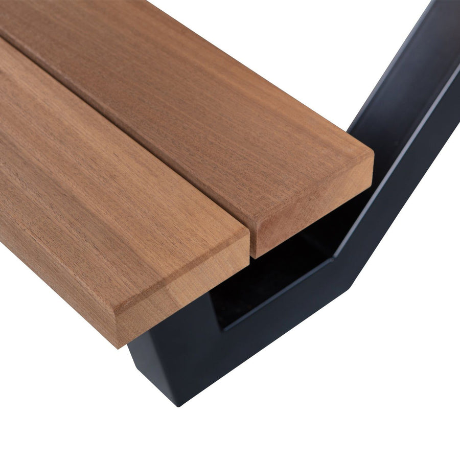 TABLO TUIN PICKNICKTAFEL AYOUS ZWART X-POOT METAAL [fsc]