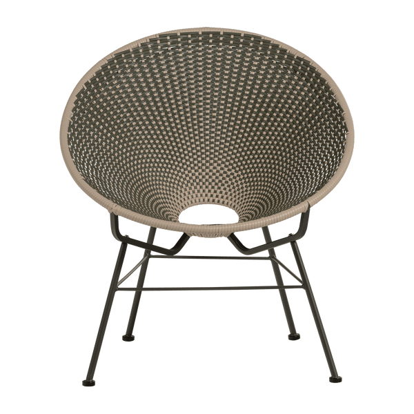 KAZOUN TUIN LOUNGESTOEL WICKER GROEN