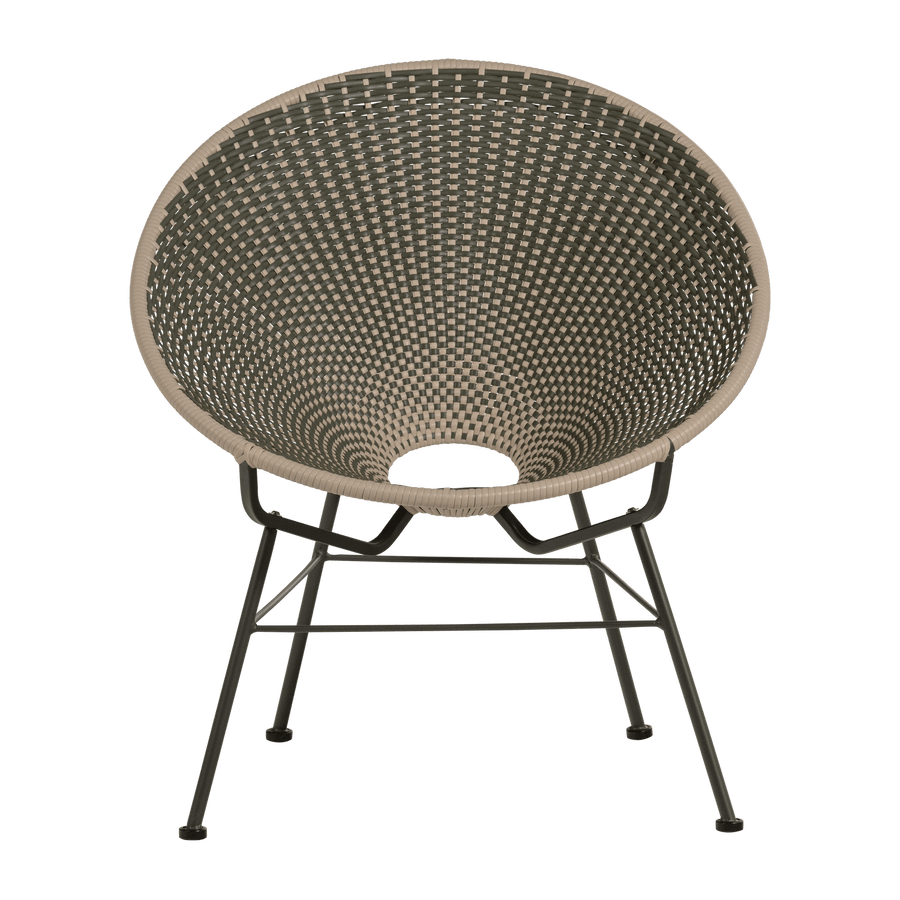 KAZOUN TUIN LOUNGESTOEL WICKER GROEN