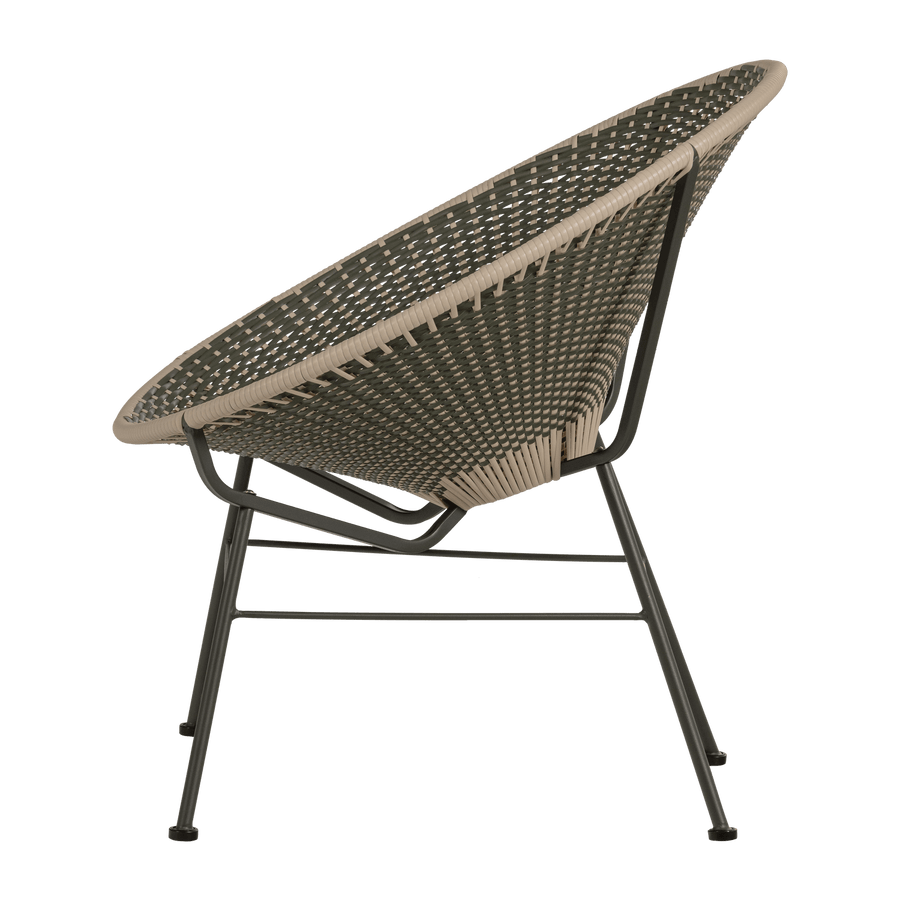 KAZOUN TUIN LOUNGESTOEL WICKER GROEN