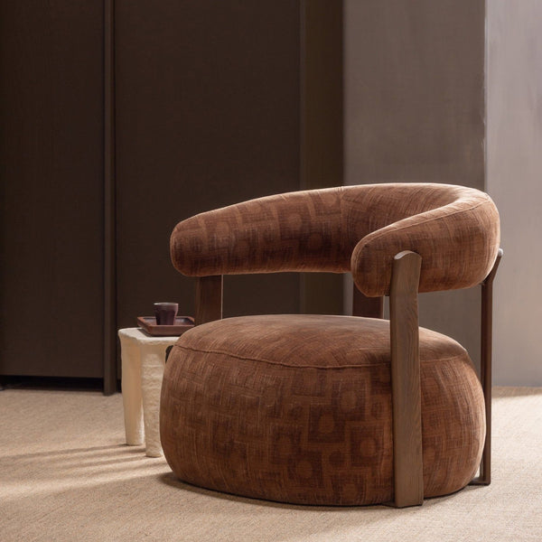 FOON FAUTEUIL 3D STRUCTUURSTOF BRUIN [fsc]