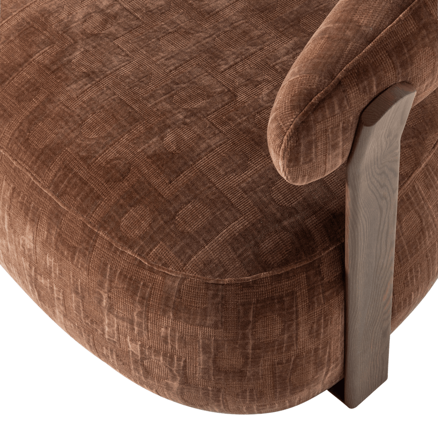 FOON FAUTEUIL 3D STRUCTUURSTOF BRUIN [fsc]