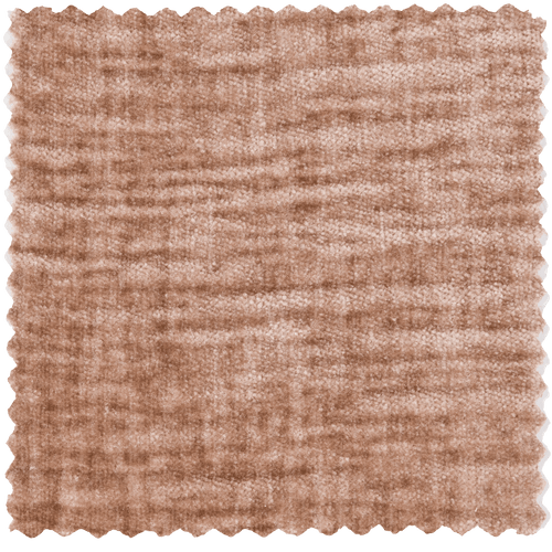 BEAN HOEKBANK LINKS CHENILLE VELVET PERZIKROZE