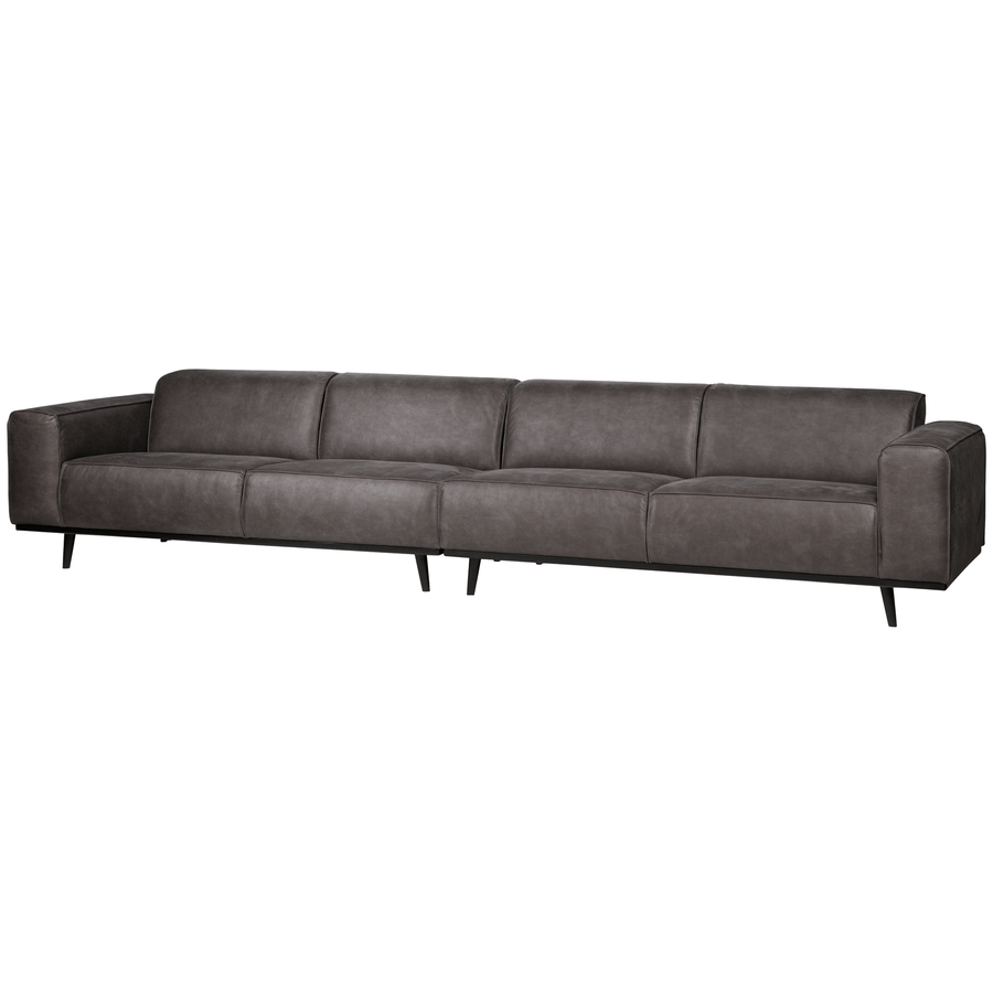 STATEMENT XL 4-ZITS BANK 372 CM ECOLEER DONKERGRIJS