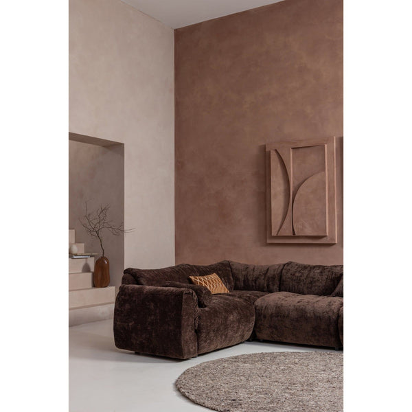 BAGGY ROLKUSSEN 50XO23 CM 3D CHENILLE DONKERBRUIN