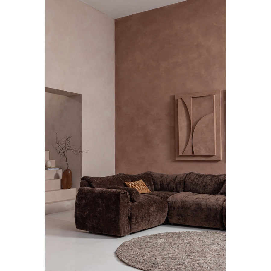 BAGGY ROLKUSSEN 50XO23 CM 3D CHENILLE DONKERBRUIN