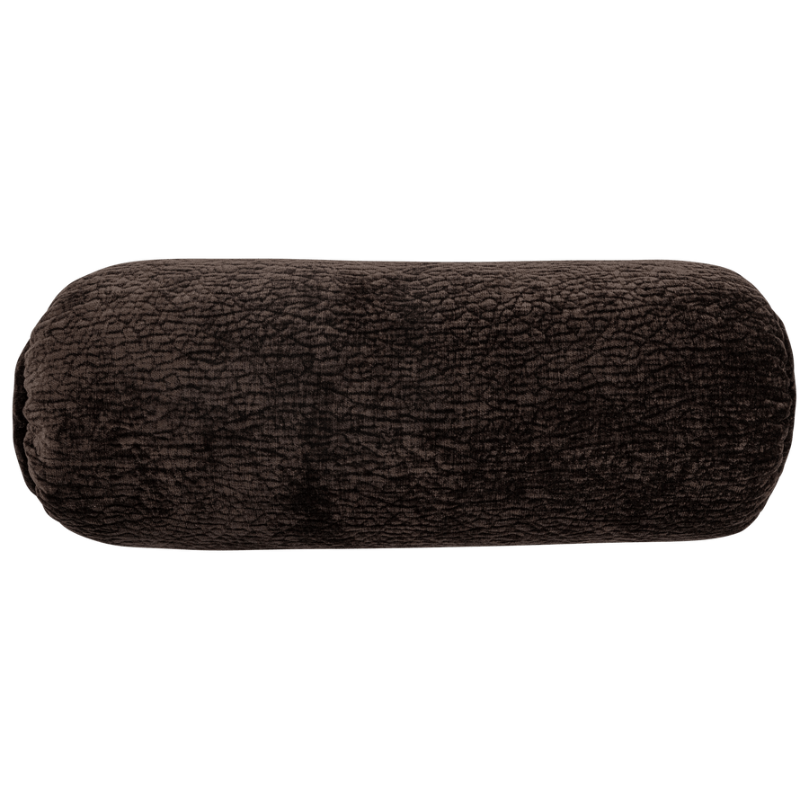 BAGGY ROLKUSSEN 50XO23 CM 3D CHENILLE DONKERBRUIN