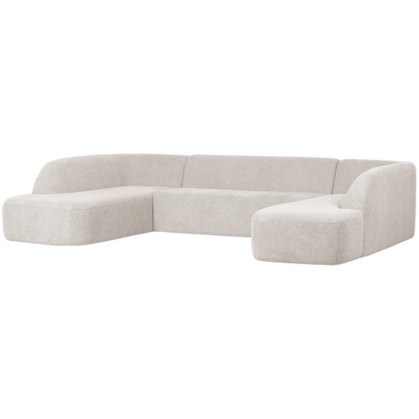 SLOPING U-VORM BANK PEARL MELANGE