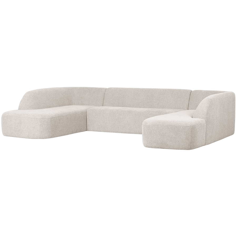 SLOPING U-VORM BANK PEARL MELANGE