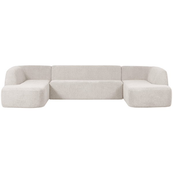 SLOPING U-VORM BANK PEARL MELANGE
